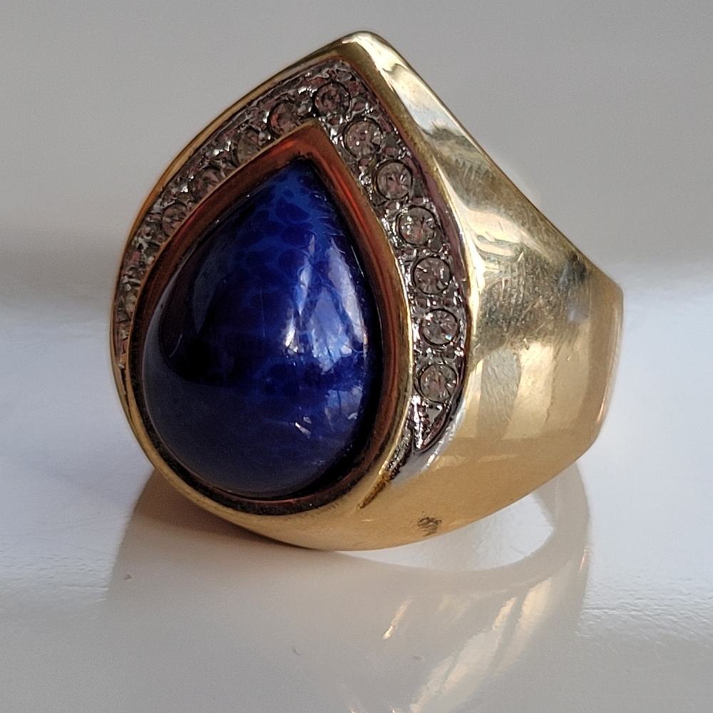 Vintage 18K HGE Yellow Gold Electroplated Ring Sz 6